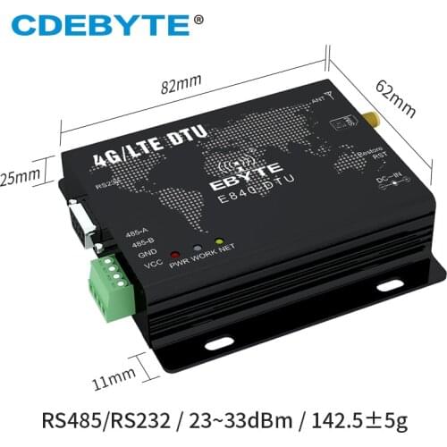 E840-DTU(4G-02E) 4G Modem Module LTE LTE-FDD WCDMA GSM IoT M2M Data Wireless Transceiver
