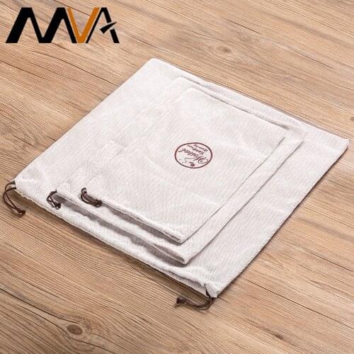 MVA Cotton Pouch Storage Bag Logo Printed Cotton Drawstring Bags Pouch Packing Bags Resuable Casual Wholesale Christmas Gifts