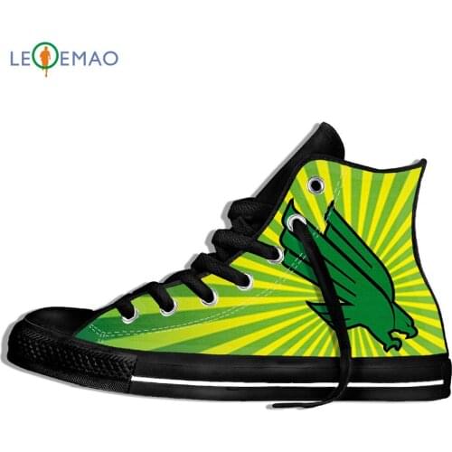 Walking Canvas Boots Shoes Breathable North Texas College University Wearable Comfort Sport Shoes Classic Sneakers