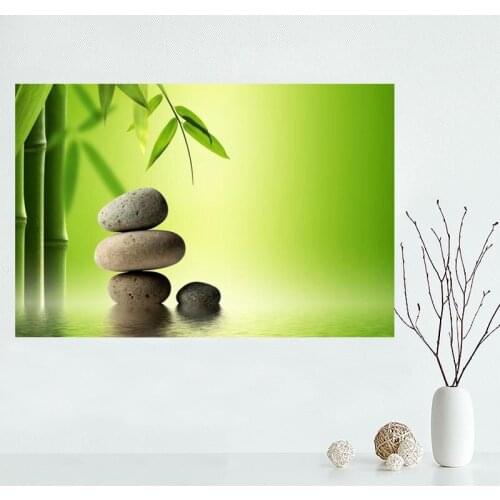 Nice Custom Zen Stone Canvas Poster Print painting Art Wall Silk Poster cloth print Fabric Poster