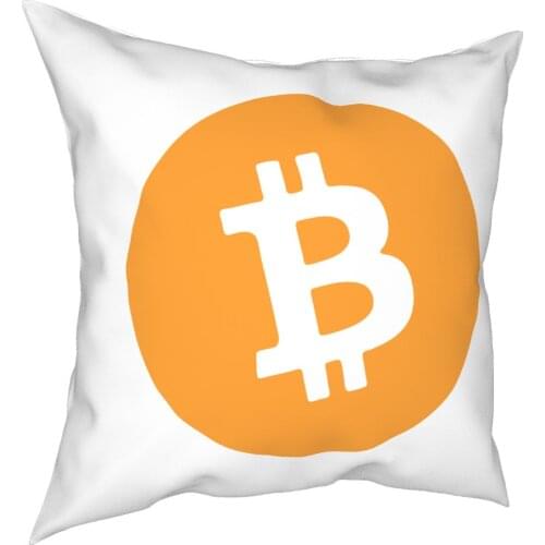 Cryptocurrency Bitcoin BTC Throw Pillow Cover Decorative Pillow Crypto Ethereum Blockchain Funny Pillowcover Home Decor