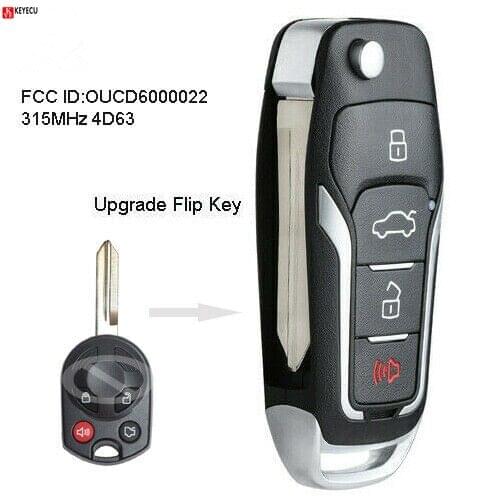 Keyecu Upgraded Car Remote Key Suit for Ford OUCD6000022 Edge Escape Fusion Flex Focus OE Part #: 164-R7040 / 6E5T-15K601-AD