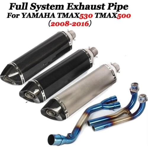 Motorcycle Exhaust Muffler Escape Moto Front Middle Link Pipe Slip on For Yamaha TMAX 530 TMAX 500 TMAX530 TMAX500 2008-2016