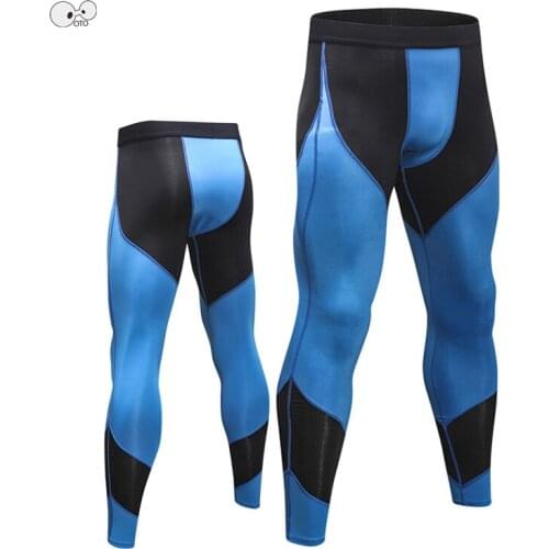 2018 New Compression Pants Patchwork Sports Running Tights Men Jogging Leggings Fitness Gym Clothing Quick Dry Leggings Trousers