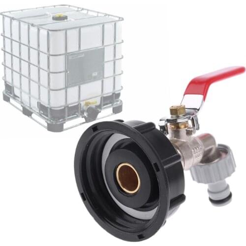 2020 New IBC Tank Adapter TANK DRAIN ADAPTER S60X6 To Brass Garden Tap With 1/2\" Hose Fitting Oil Fuel Water
