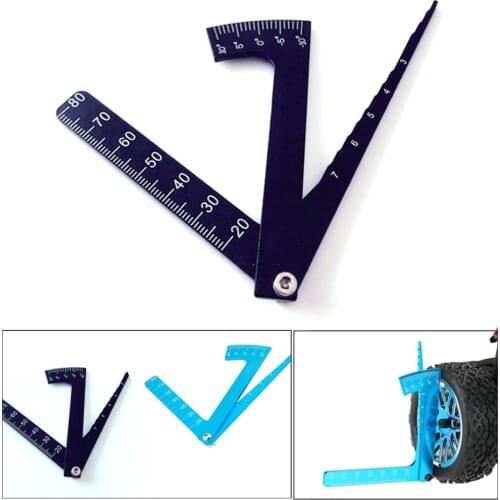 Adjustable Ruler Adjusting Height And Wheel Rim Camber Multi-functional Multi Angle Measuring Template Tool RC Accessory