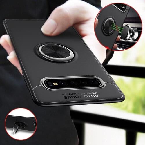 Luxury Car Bracket Ring Phone Case for Samsung S10 Plus S10E J4 J6 Plus A8S A9 J7 2018 J3 Soft Silicone Case With Finger Holder