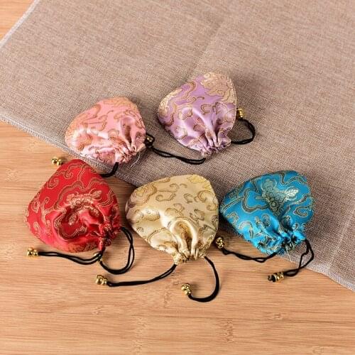 Handmade Mix Colors Silk Bag Coin Purse Gift Jewelry Bags Pouches 10PCS
