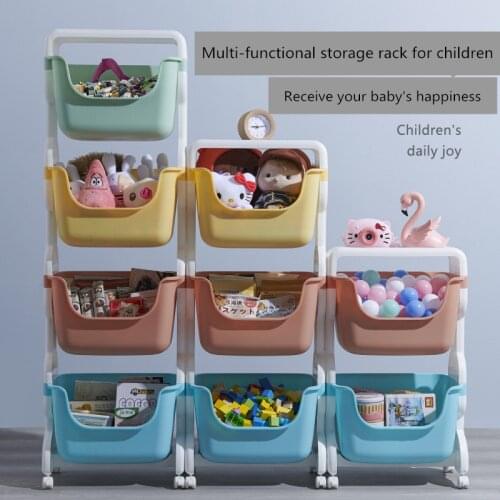 Assembled Children Storage Basket Environment Friendly PP Free Formaldehyde Simple Box Bookcase Kindergarten Toy Collection