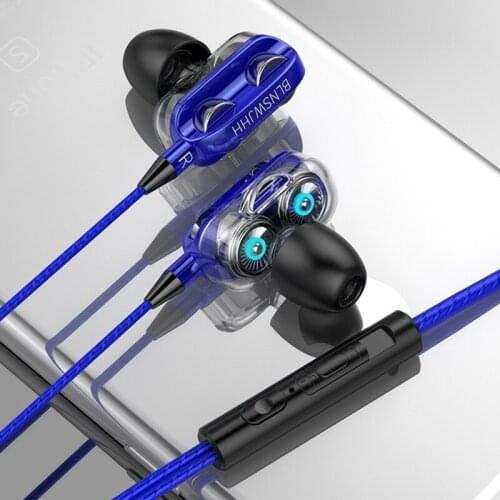 New 3.5mm Wired Earphones Sport Headset HiFi 6D In Ear Deep Bass Stereo Earbuds Mic Hands Free For Iphone Samsung Huawei Xiaomi