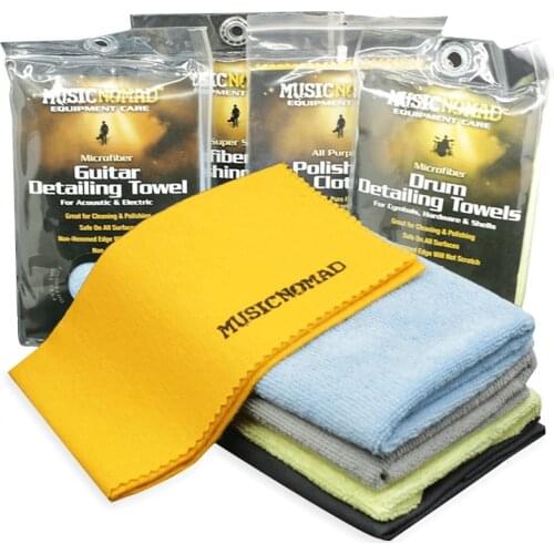 MusicNomad Guitar Bass Cleaning Finish Cloth available for All Common Musical Instruments