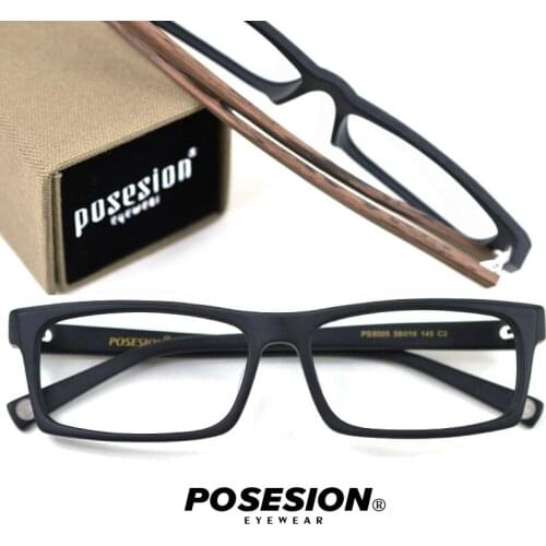 Vintage Handmade Large Square Acetate Men Eyeglasses Frames Retro Wooden Optical Eyewear Frame Clear Lens Glasses For Women