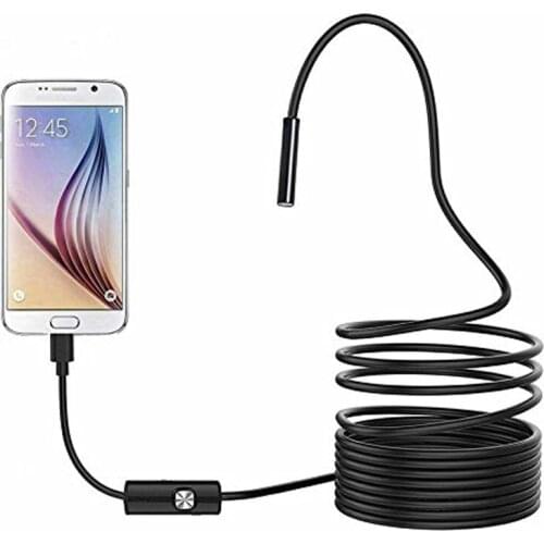 1x1m 7mm 720P HD Android Endoscope Waterproof Borescope USB Inspection Camera 6 LED