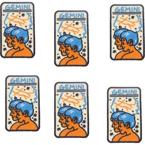 10Pcs/Set Cheap Gemini Leo Embroidery Patches Sagittarius Iron on Patches For Clothing Backpacks Constellation Appliques DIY