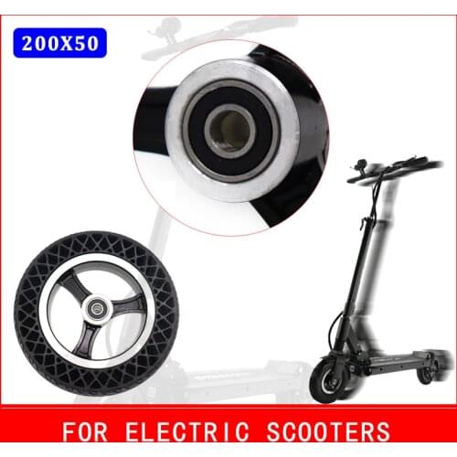 200X50 Solid Tire with Wheels for 8 Inch Electric Scooter Bicycle Accessories Explosion-proof Tubeless Tyre Wheel Bee Hive Holes