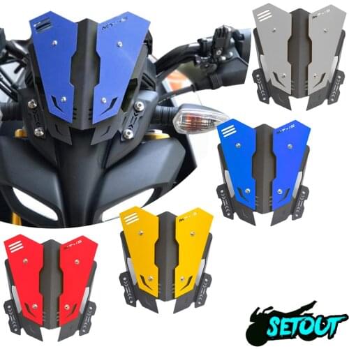 Motorcycle accessories aluminum alloy windshield deflector windshield sports windshield for Yamaha MT15 MT-15 2019 2020 MT 15