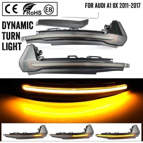 Car LED Dynamic Turn Signal Light For Audi A1 8X 2011 2012 2013 2014 2015 2016 2017 Side Wing Mirror Flasher Indicator Blinker