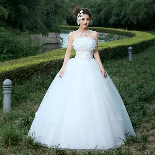 Free shipping 2016 sweet rose tube top princess wedding dress discount fully beaded wedding gowns formal dress princess