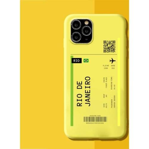 YNDFCNB Dubai Singapore World City travel ticket label Phone Case for iphone 11 12 mini pro max 7 8 plus 6 6s x xs max xr coque