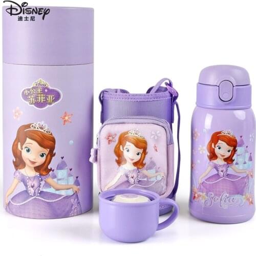 Disney Mickey Children with Straw Cartoon Gift for School Boys and Girls Thermos