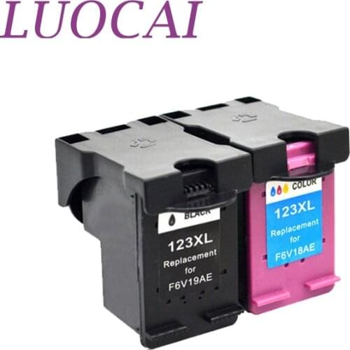 LuoCai Compatible ink cartridges For HP123 For HP 123 XL OfficeJet 3830 3831 3832 3833 3834 4650 4652 4654 4655 printers 123XL
