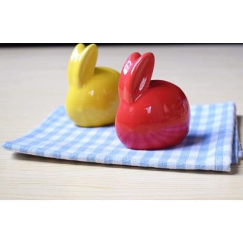 Rabbit-shaped salt and pepper spice jars seasoning bottle spice container seasoning organizer salt pepper shaker set kitchen