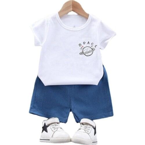 Summer Children Boys Cartoon Clothing Baby Girls T-shirt Shorts 2Pcs/sets Toddler Fashion Clothes Infant Kids Casual Sport Suits