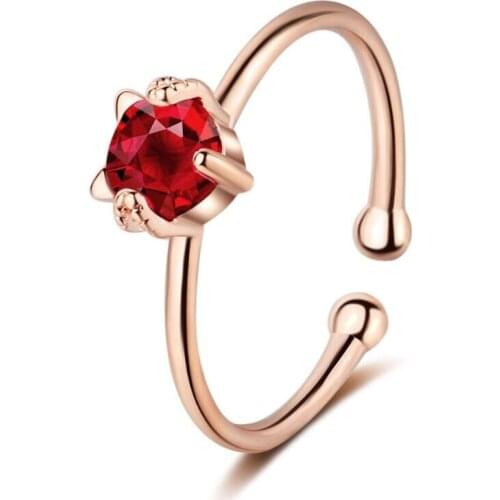 Fashion Zircon Cute Cat Opening Rings For Women Jewelry Accessories Party Gift SAR85