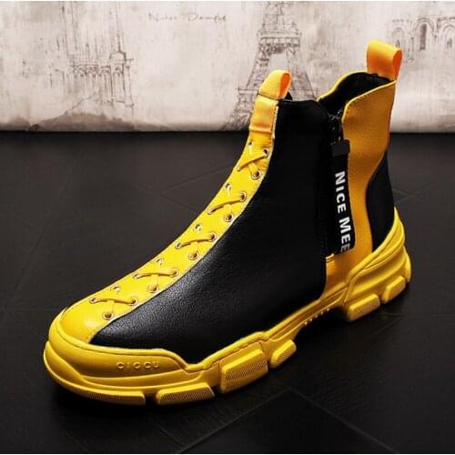 Stephoes Men Fashion Casual Ankle Boots Spring Autumn Luxury Designer Thick Bottom Youth Trending Sneakers Male Short Boots