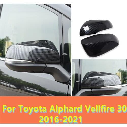 Car Rear-view Mirror Covers Shell Rearview Mirror Edge Guards Cover Exterior decoration For Toyota Alphard Vellfire 30 2016-2021