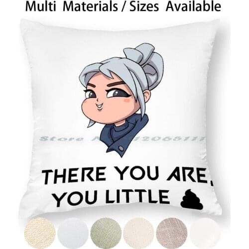 There You Are You Little Shit Jett Valorant Pillow Case Throw Pillow Cover Cotton Linen Flax Valorant Jett Riot Games Character