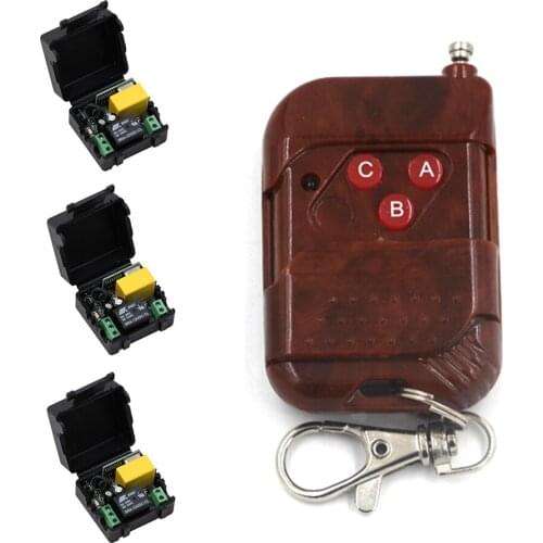 New Popular Mini Size 220V 1CH RF Wireless Remote Control Switch Receivers+ Peach Transmitter System 315/433mhz