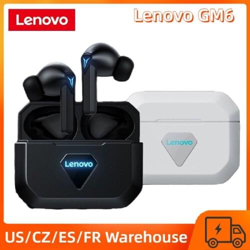 Original Lenovo GM6 Wireless BT5.0 Gaming Headphones In-ear Sports Earbuds with 10mm Speaker Unit Game/Music Dual Mode Low Delay