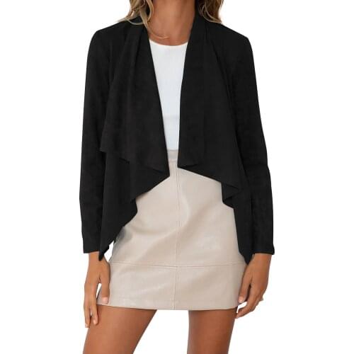 Autumn Oversized Jackets Women Casual Soild Long Sleeve Irregular Cardigan Short Jackets For Women Fashion Veste Femme 2021