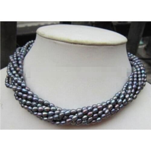 Real Beautiful 8 shares of AAA tahitian pearl necklace 18"