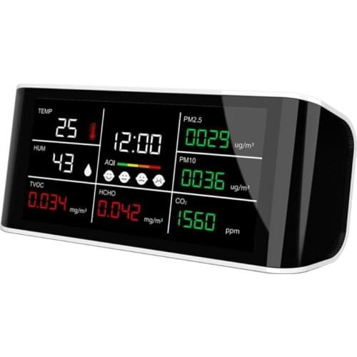 DM69 Portable CO2 Meter PM2.5 PM10 HCHO TOVC Monitor Temperature Humidity Infrared NDIR Detector Multifunctional Air