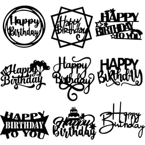 Various Happy Birthdays Sentences Metal Cutting Dies For DIY Scrarpbooking Paper Cards Crafts Making 2021 New