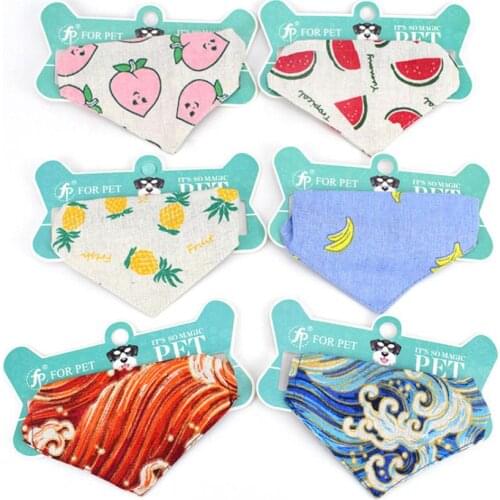 Cute Cat Dog Bandanas Bibs Scarf Collar Adjustable Pet Neckerchief Scarf Saliva Towel for Small Medium Large Dogs Pet Supplies