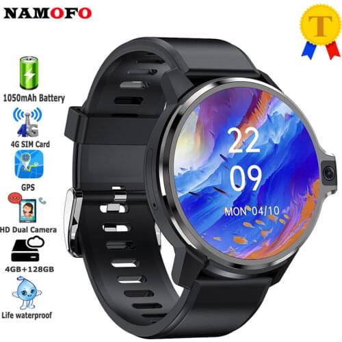 64GB 128GB ROM Smart Watch New 1050mAh Long Standby HD Dual Cameras GPS SIM Card Mens Sports Smartwatch For Apple Android Phone