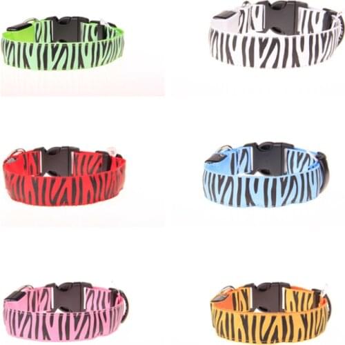 Dogs Puppies Dog Collars leopard LED Supplies Pet Products battery Led Dog Collar Anti-Lost/Avoid Car Accident Collar