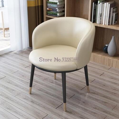 Modern minimalist nordic style chair desk chair computer makeup dressing stool backrest home cute dining chair net red