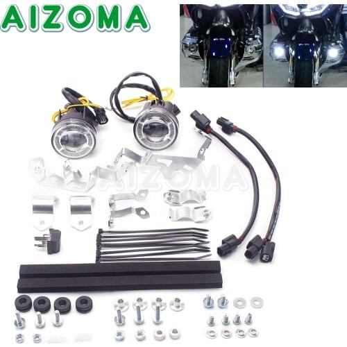 For Honda Goldwing Tour GL1800 2018-up LED Fog Passing Auxiliary Light Kit Replace 08V70-MKC-A00 / 08V71-MKC-A01 Foglight Lamp