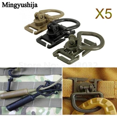 Tactical Airsoft Camp Hike Bushcraft D-ring Clips Buckle MOLLE Web Attachment Backpack Locking EDC tool Bag accessory Carabiner