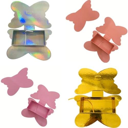 Eyelash Packaging Wholesale Butterfly Rectangle Lashes Case Custom Logo New Lash Boxes With Trays Bulk 25mm Mink Lashes package