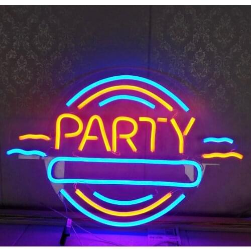 Party Neon Sign Custom Made LED Light Area Home Room bar Wall Decoration Wedding Shop Store Restaurant Flower Faceplate