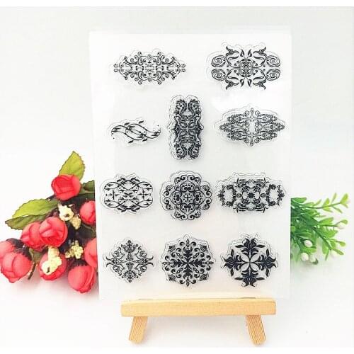11*16cm buttons logo Transparent Clear Stamps / Silicone Seals Roller Stamp for DIY scrapbooking photo album/Card Making