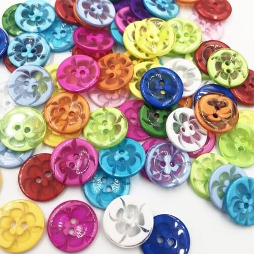 25Pcs 18MM Mix color plastic buttons childrens apparel supplies sewing accessories DIY scrapbooking PT344