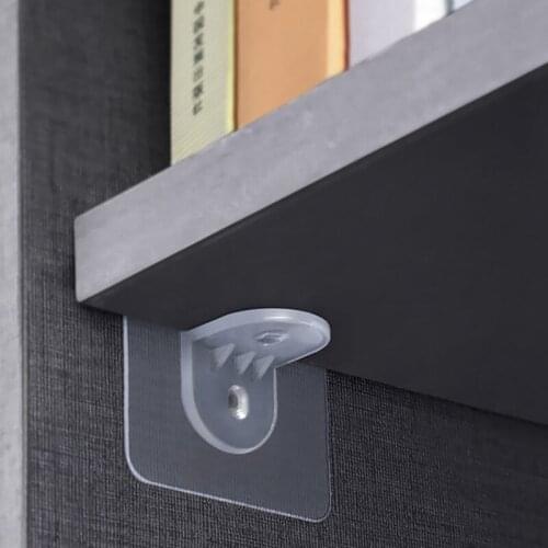 4/8Pcs Shelf Support Adhesive Pegs Plastic Closet Cabinet Shelf Support Clips Wall Hanger For Kitchen Bathroom Accessories