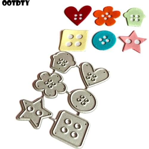 6 Kinds Buttons Metal Cutting Dies Stencil Scrapbooking Materials DIY Album Stamp Paper Card Embossing Craft New Dies for 2021