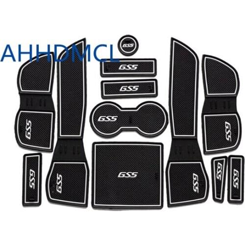 AHHDMCL Car Door Groove Mat Gate Slot Cup Armrest Storage Pad Mat For Trumpchi GS5 2012 2013 2014